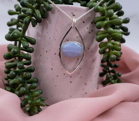 Blue Lace Agate Necklace