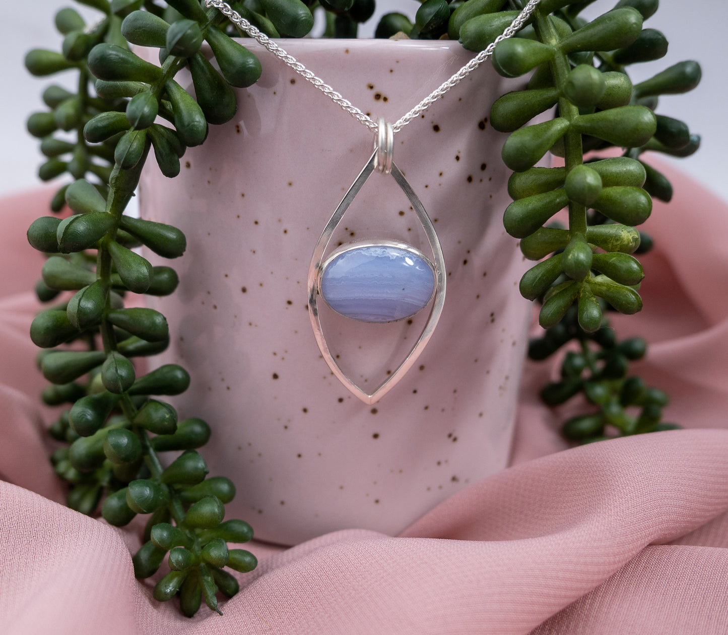 Blue Lace Agate Necklace