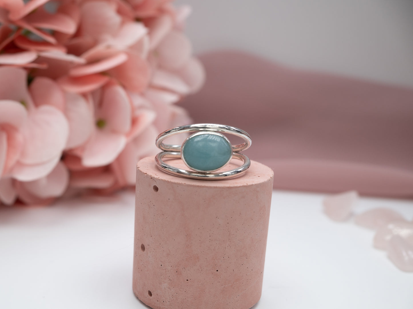 Chinese Amazonite Ring Size M