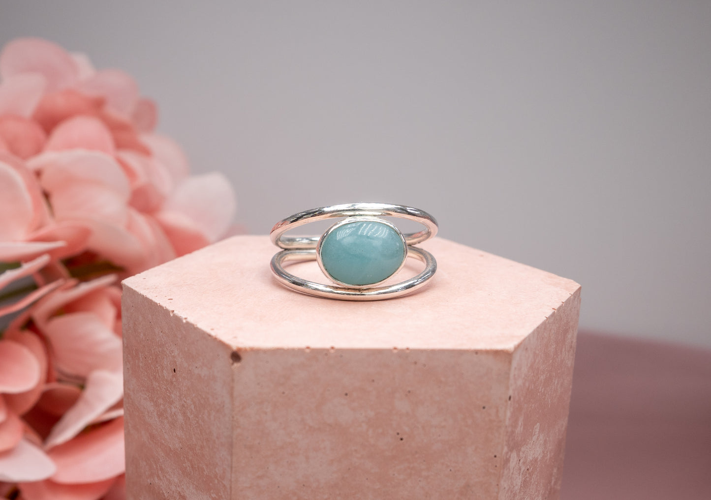 Chinese Amazonite Ring Size M