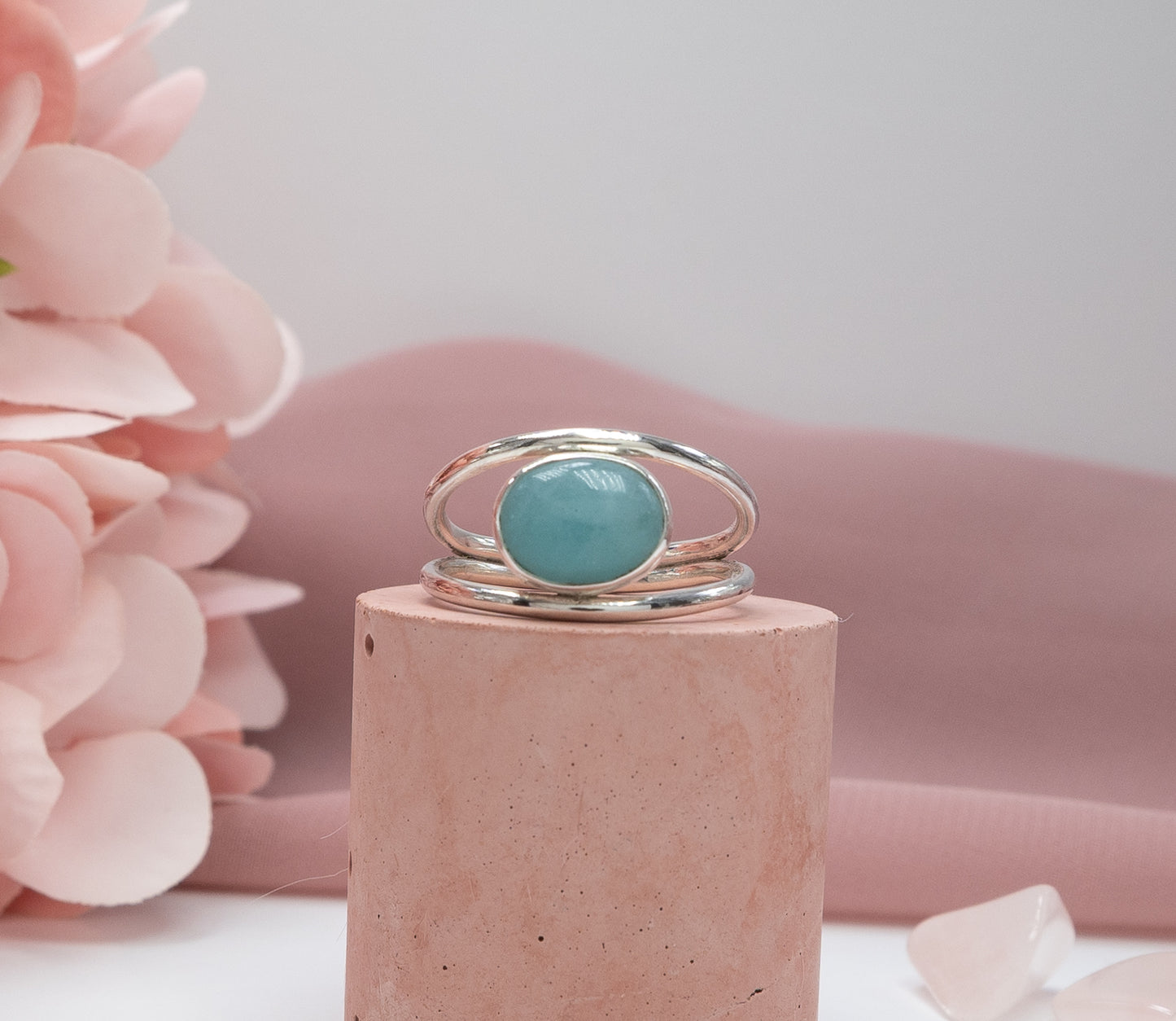 Chinese Amazonite Ring Size M