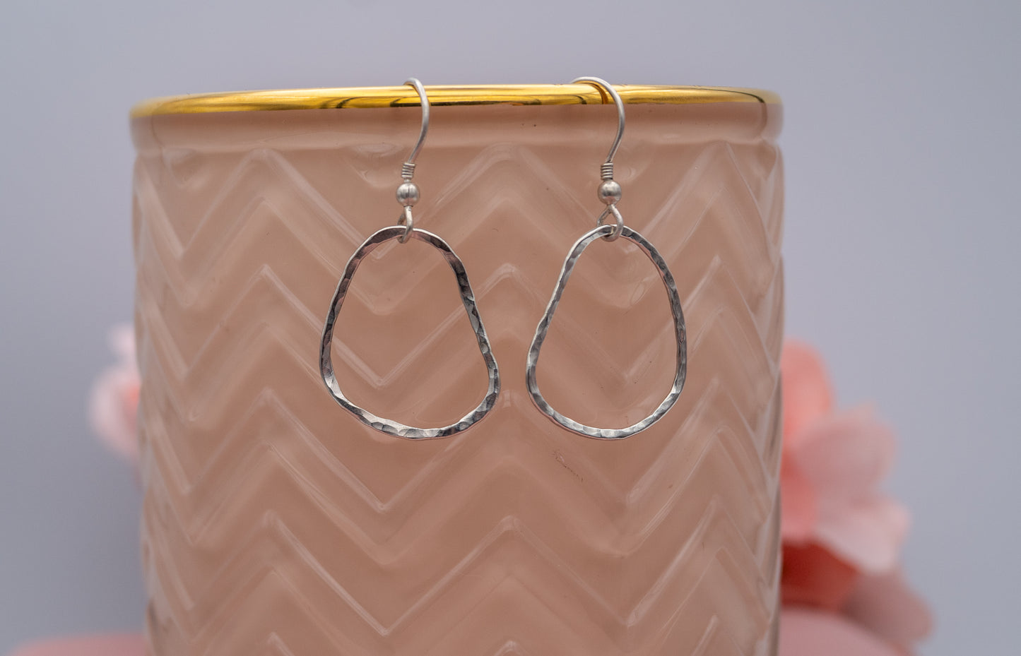 Silver Hammered Earrings