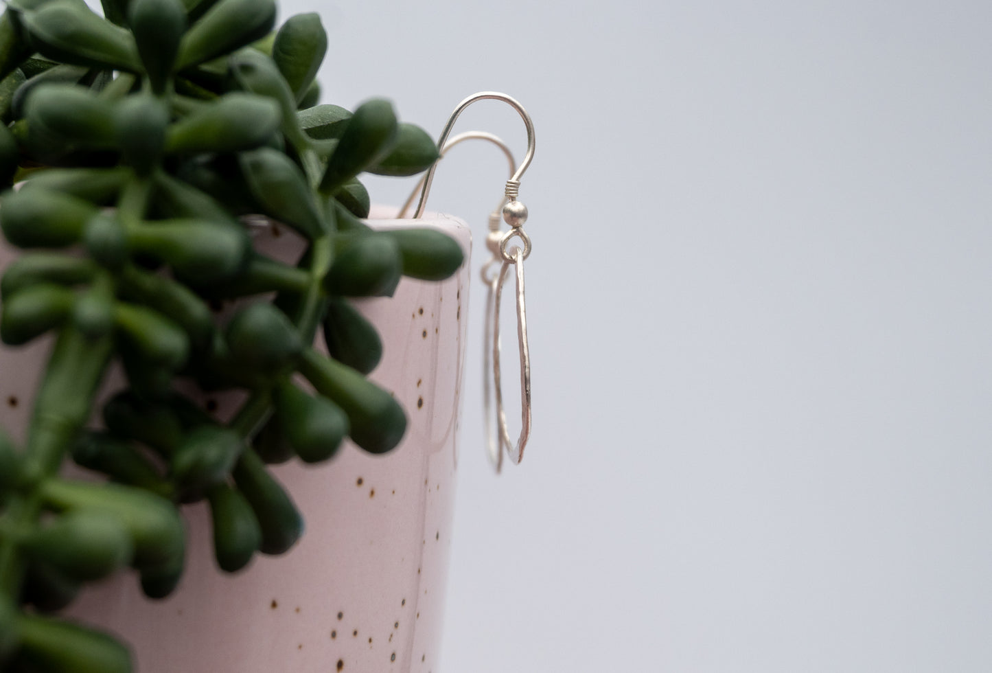 Silver Hammered Earrings