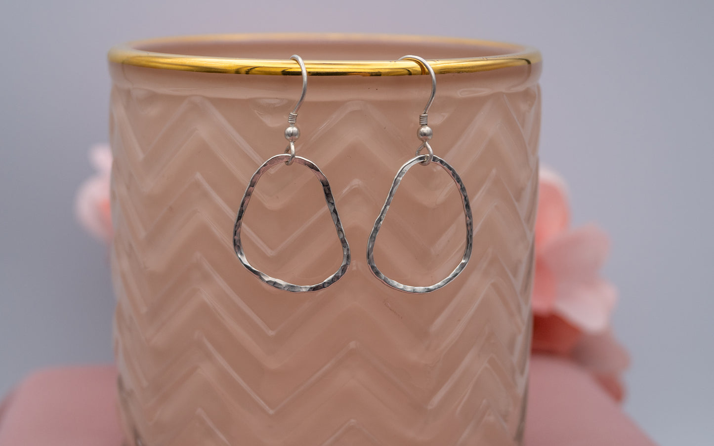 Silver Hammered Earrings