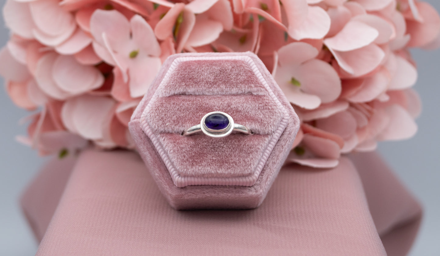 Indian Amethyst Ring, Size N