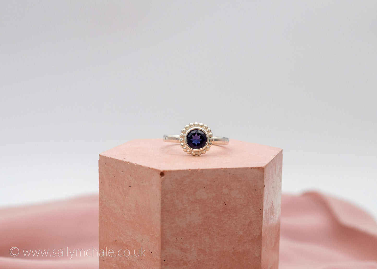 Faceted Iolite Ring Size O