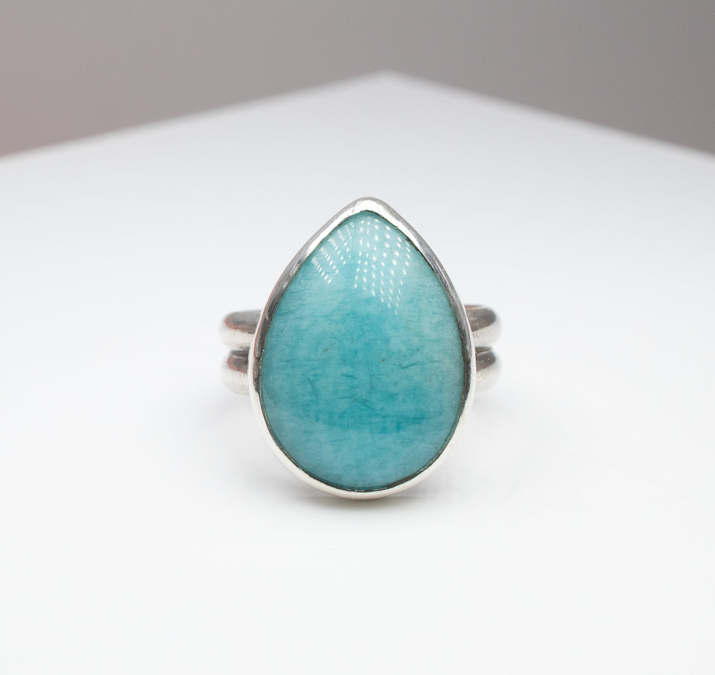 Peruvian Amazonite Ring Size P