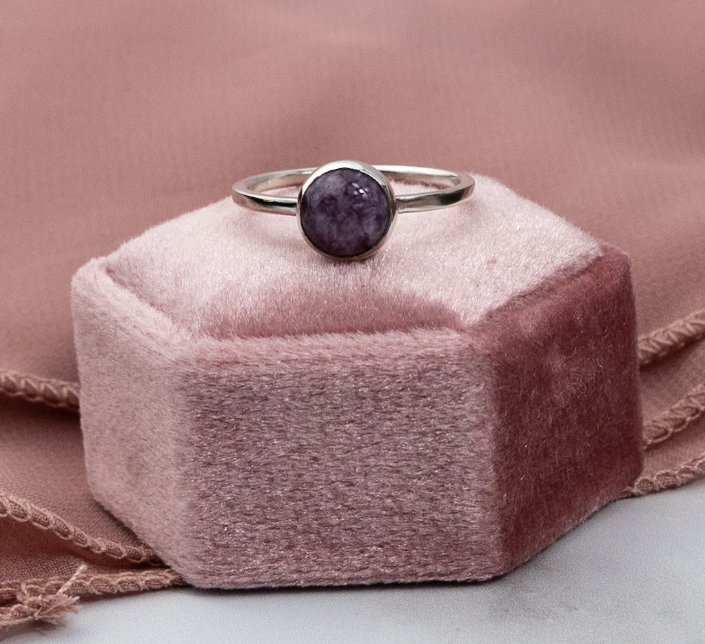 Purple Stone Ring Size Q