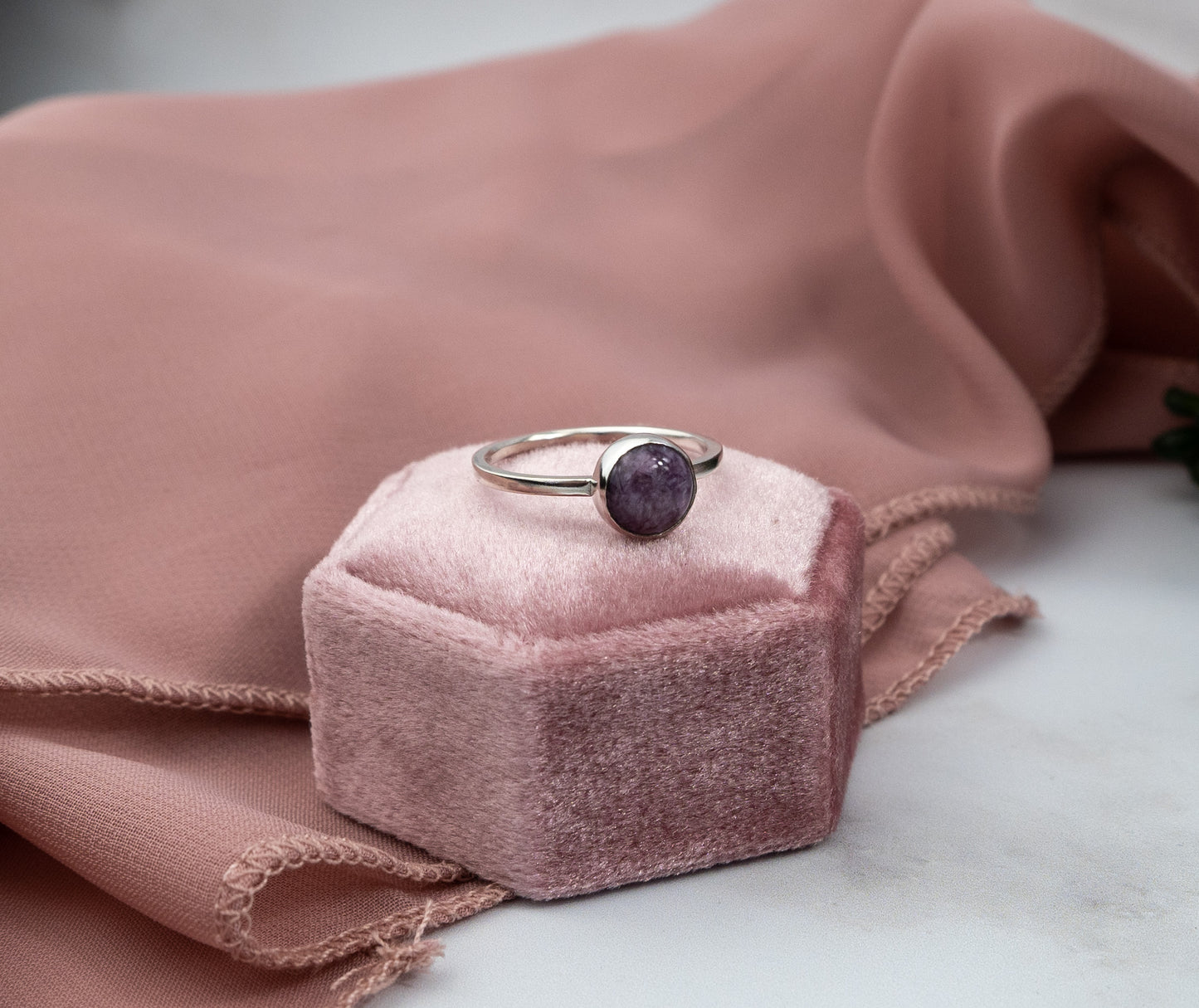 Purple Stone Ring Size Q