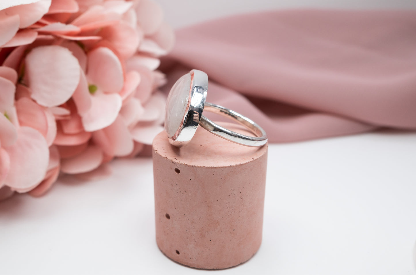 Rose Quartz Ring Size P