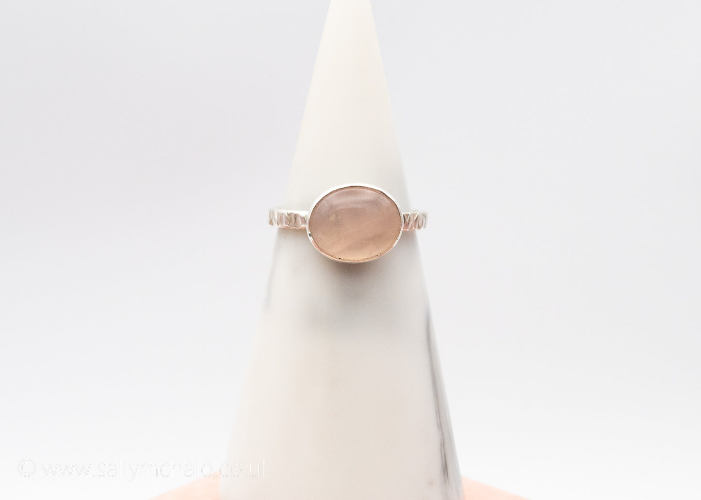 Rose Quartz Ring Size R