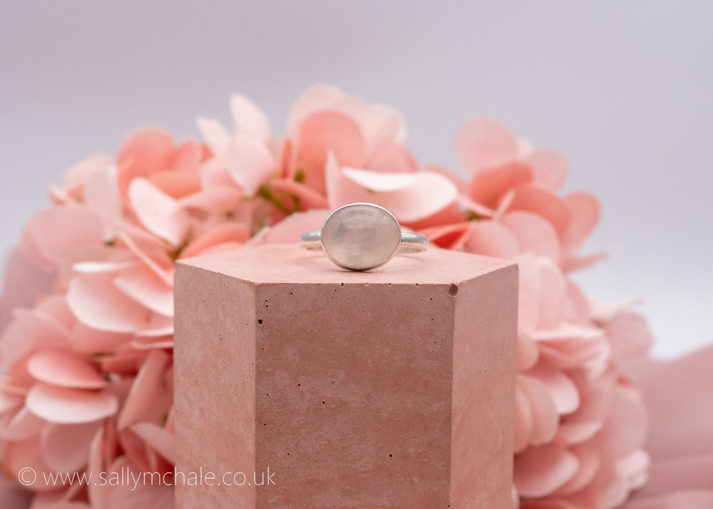 Rose Quartz Ring Size R