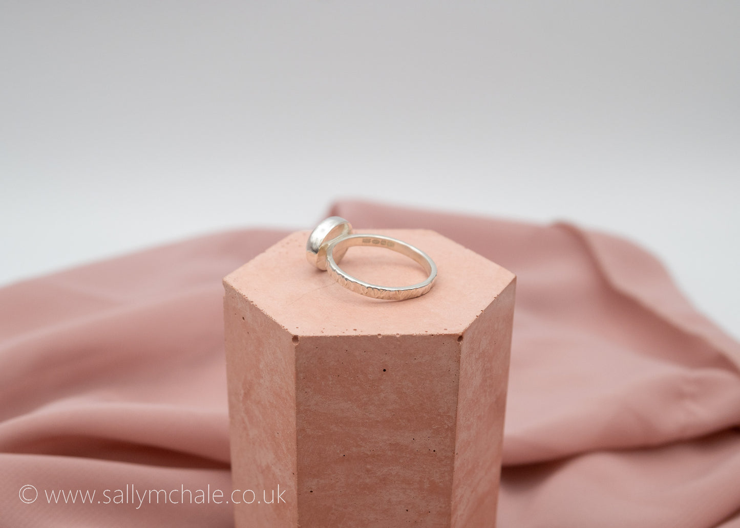 Rose Quartz Ring Size R