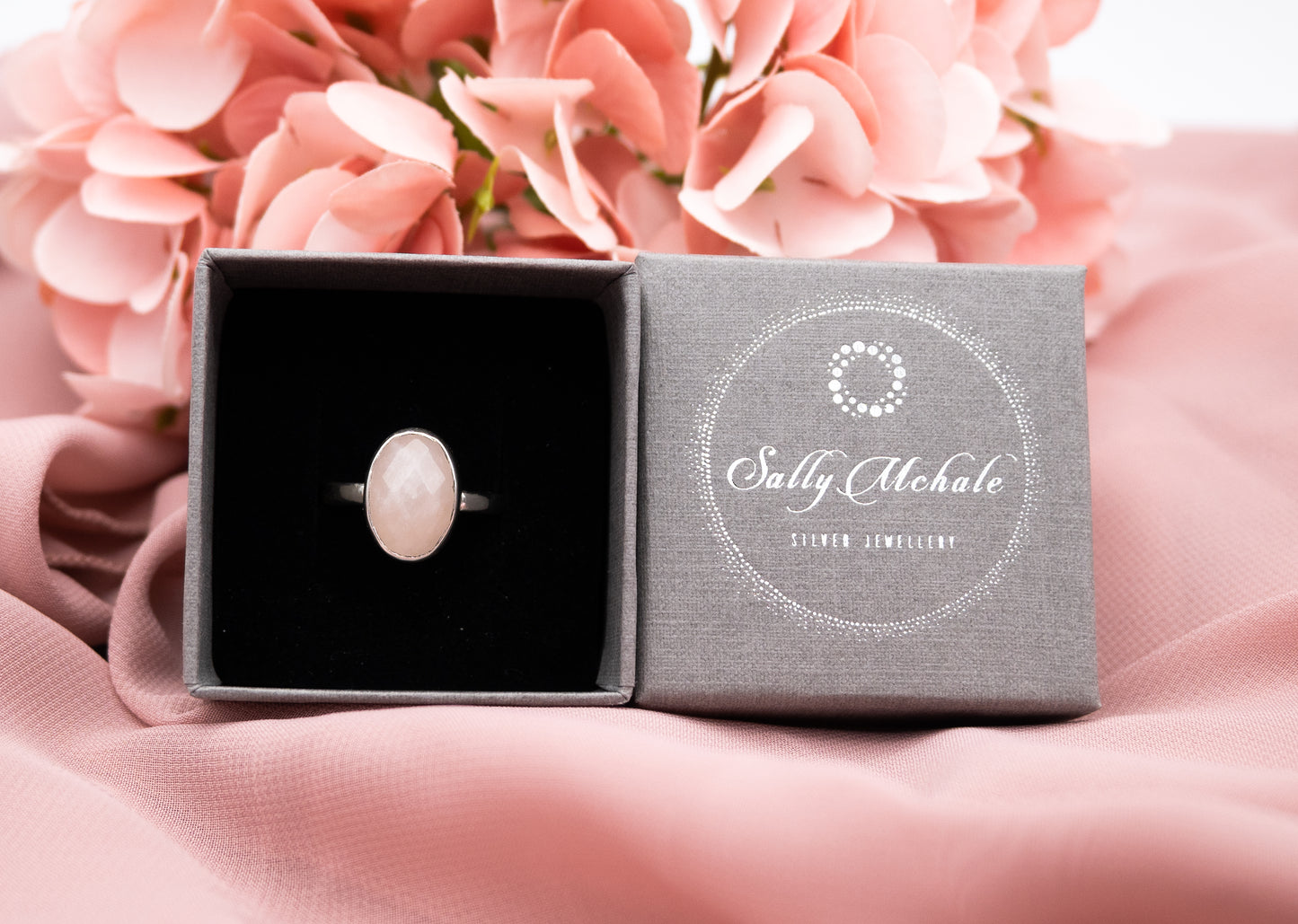 Rose Quartz Ring Size Q