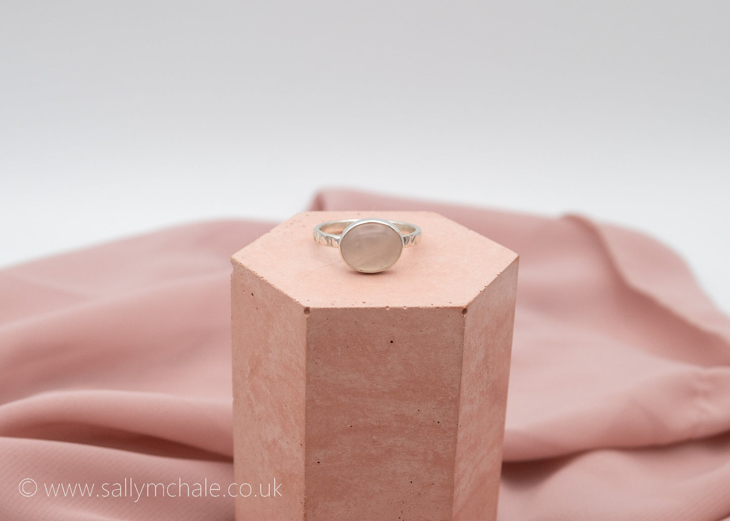 Rose Quartz Ring Size R