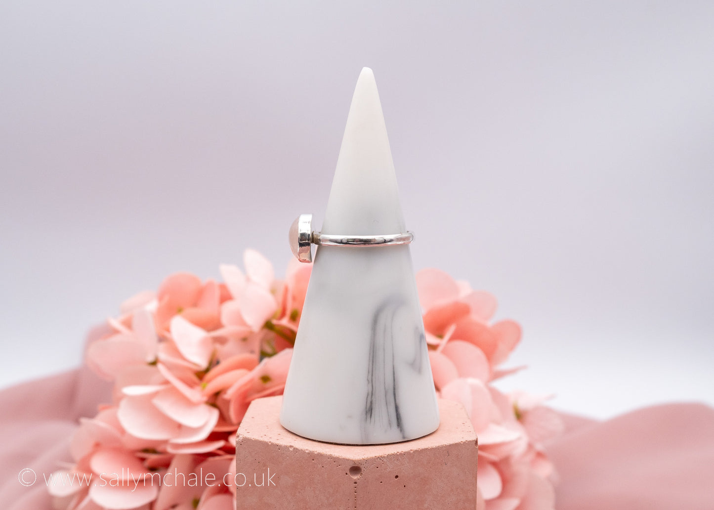 Rose Quartz Ring Size R