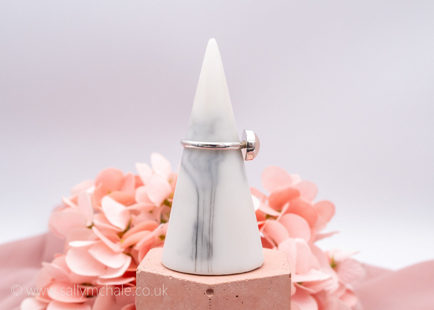 Rose Quartz Ring Size R