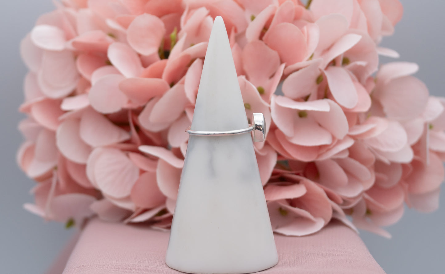 Rose Quartz Ring, Size P