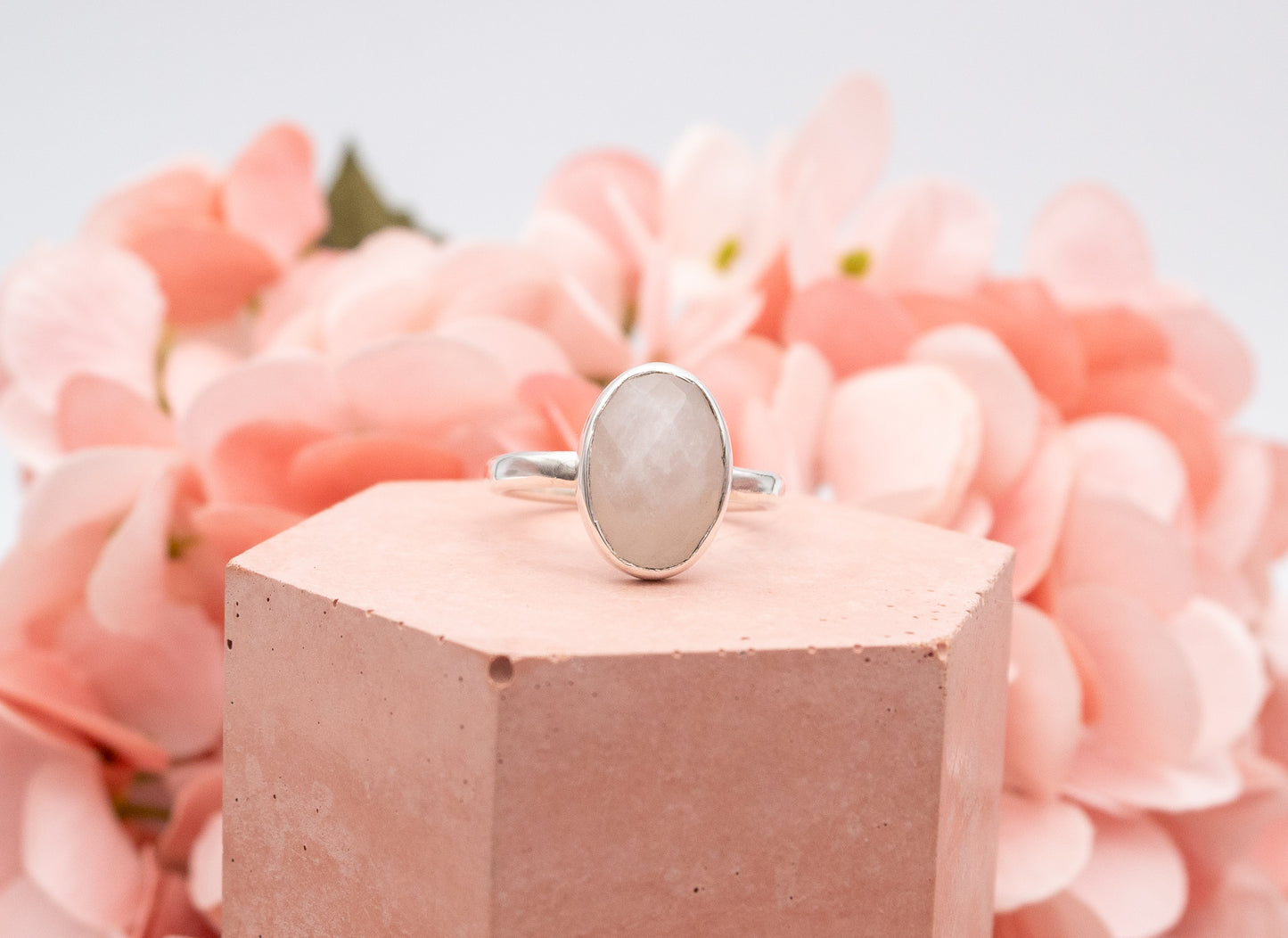 Rose Quartz Ring Size Q