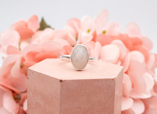 Rose Quartz Ring Size Q