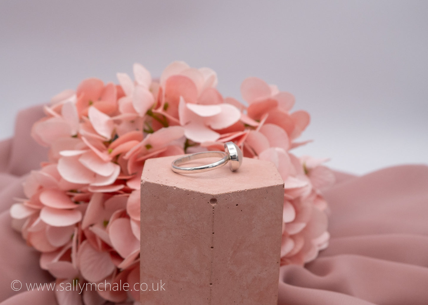 Rose Quartz Ring Size R